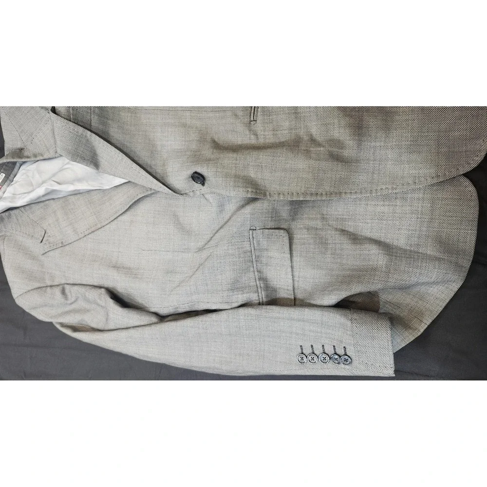 Tiglio Rosso Suit Jacket Vest Mens 46 Gray‎ Super 150s Wool Made Italy Formal